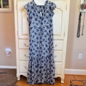 Steve Madden Floral Blue Maxi Osiris Dress